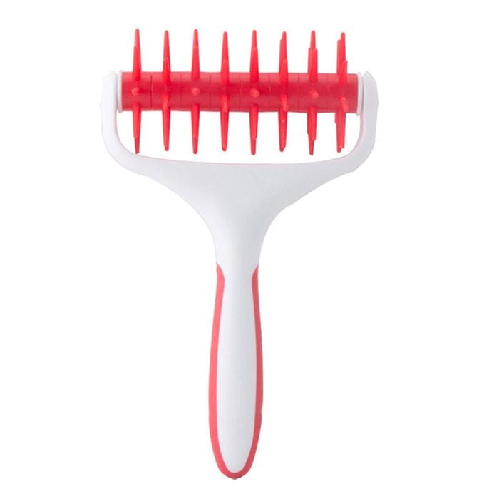 Catzon Pizza Docker with Spikes Prevents Dough Blistering-Red