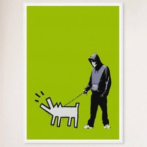 Galrie Banksy Choose Your Weapon Green Print 2010 Limited Edition Art, White Frame, A4 21 x 30cm (8 x 12inch)