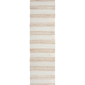 Noosa 555 Natural White 400x80cm Runner - Large Hand Braided Jute Rug