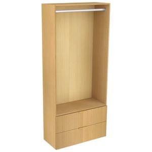 Lugna 2048 x 900 x 380mm Sand Hanging 2 Drawer Storage Cabinet