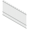 ProtectorAl 1201-2400W x 1500H Palladium Silver Loop Top Pool Fence Panel Raked 16-30º
