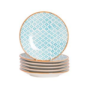 Nicola Spring Patterned Side, Dessert & Cake Plates - 18 cm - Set of 6
