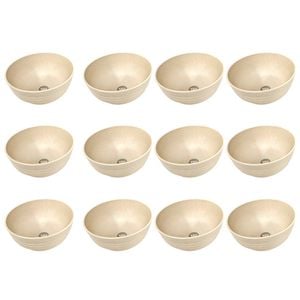 12x Wildtrak Wheat Straw Bowl Assorted Colours Great For Outdoor Camping 15cm