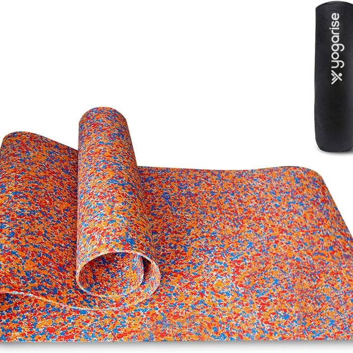 Yogarise 6mm Anti-Skid Yoga Mat with Carry Bag – Eco-Friendly, Water-Resistant, Non-Toxic, Lightweight Marble