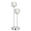 Telbix Zaha Contemporary Table Desk Lamp Light Metal Crystal Clear Chrome