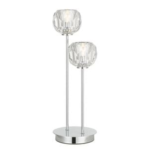 Telbix Zaha Contemporary Table Desk Lamp Light Metal Crystal Clear Chrome
