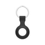 MEZON Black Silicone Protective Case Holder for Apple AirTag with Keychain Ring