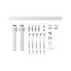 Rolltrak 2000 x 40 x 6mm Matte White Barn Door Track Side Mount