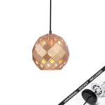Snap Lighting Tuile Embossed Metal Sphere Downlight to Pendant Light Conversion Kit Champagne Small