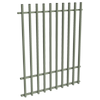 ProtectorAl 0350-1200W x 1500H Pale Eucalypt Aluminium Batten Pool Fence Panel with Mid Rail