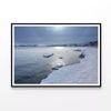 Winter Scene with Lake Covered  Print 100% Australian Made 90x60cm  (Poster)