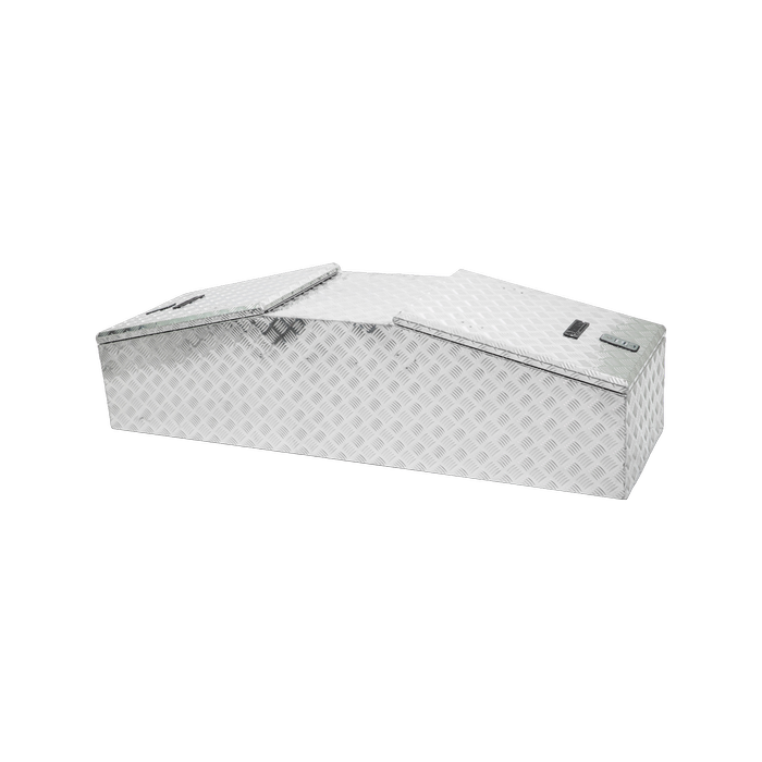 Rhino 1760 x 520 x 480mm Aluminium Raked Gull Wing Checkerplate Tool Box