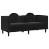 vidaXL Sofa with Cushions 2-Seater Couch Loveseat Living Room Black Velvet