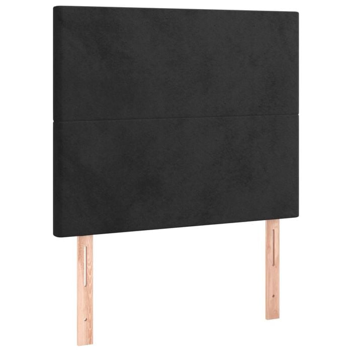 vidaXL Headboards Upholstered Wall Bed Header Bedroom 2 pcs Black 100 cm Velvet