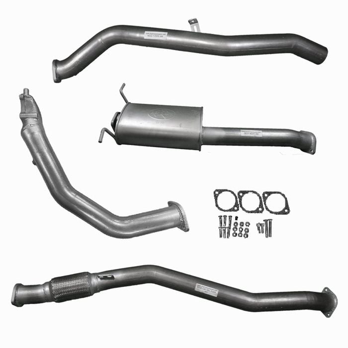 Ignite Exhausts Turbo Back For Nissan D22 Navara 3l 3" No Cat With Muffler Raw Aluminised Steel