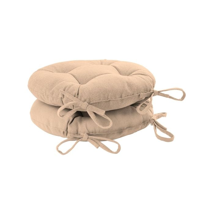 Harbour Housewares Round Dining Chair Seat Cushions - Pack Of 2