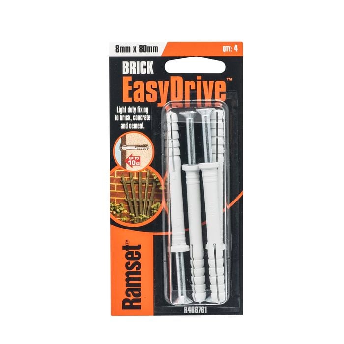 Ramset 8 x 80mm EasyDrive Masonry Anchor - 4 Pack