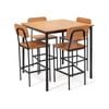 Costway 5-piece Dining Bar Table Set Industrial Kitchen Table Chairs Set Home Furniture