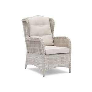 FurnitureOkay Rosebud Wicker Outdoor Lounge Chair - White Shell