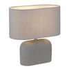 Telbix Reano Modern Table Desk Lamp Light Concrete Fabric Metal Grey