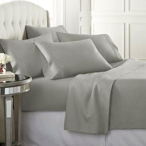 Ramesses 1500TC 100%  Egyptian Cotton Sheet Set | Pure Cotton Sheets | Double - Grey