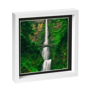 Nicola Spring 10" X 10" White 3d Box Photo Frame - 8" X 8" Mount