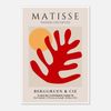 Galrie Henri Matisse Vintage Red Leaf Exhibition Print at Berggruen & Cie, Poster Only, A4 21 x 30cm (8 x 12inch)
