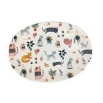 Urban Cat 12cm Ceramic Oval Dish Home Decorative Plate