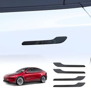 Modified Trims for Tesla Model Y Juniper 2025-Onwards Decoration Door Handle Matt Carbon Fibre