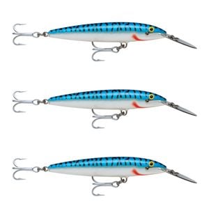 3x Rapala 14cm Countdown Magnum Sinking Trolling Fishing Lures - Silver Mckrl