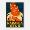 Galrie Naranja Bilz Orange Juice Vintage Poster by Achille Mauzan Retro Wall Art Décor, Poster Only, A3 30 x 42cm (12 x 16inch)
