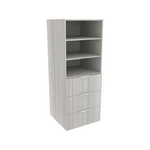 Lugna 1536 x 600 x 580mm Mist 2 Adjustable Shelf 3 Drawer Storage Cabinet