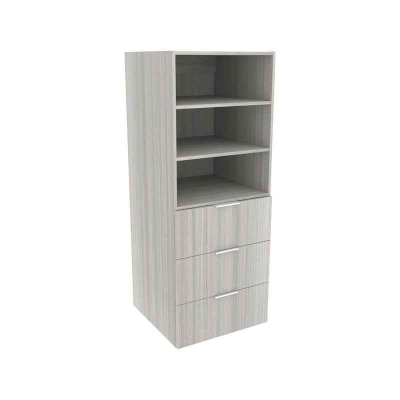 Lugna 1536 x 600 x 580mm Mist 2 Adjustable Shelf 3 Drawer Storage Cabinet