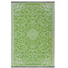 Fab Habitat 240x300cm Lime And Cream Murano Traditional Recycled Plastic Reversible Outdoor Rug
