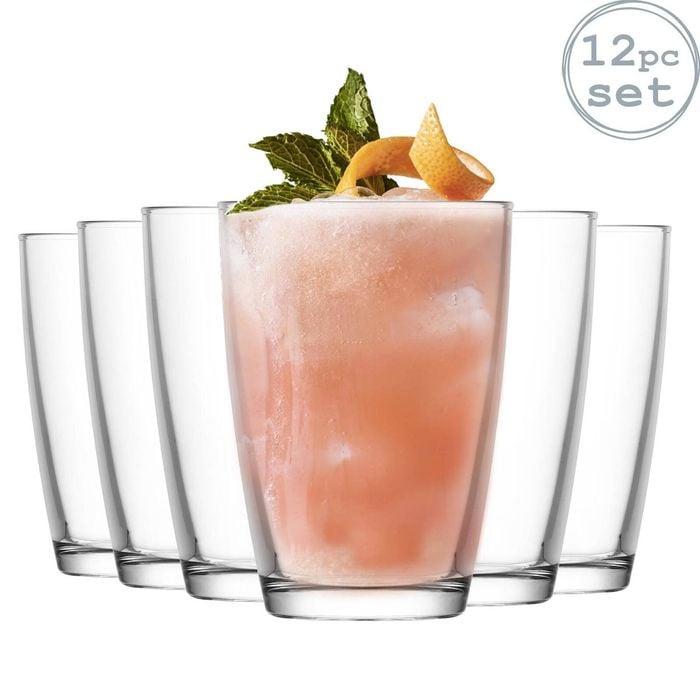 Lav Vega 415ml Highball Glasses - Set Of 12 - Drinking Tumblers Cocktail Glasses Water Juice Beer Soft Drinks Home Barware
