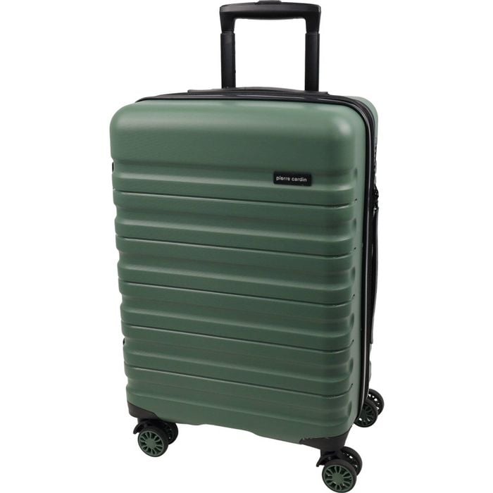 Pierre Cardin 4 Wheel Cabin Hard-shell Suitcase Travel Luggage 54cm Moss