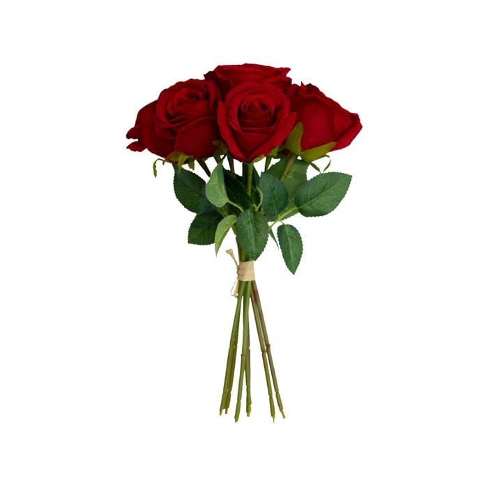 UN-REAL 30cm Red Rose Posy Artificial Flower