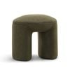 Remi Round 47cm Teddy Moss Ottoman Stool