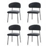 Oikiture 4x Dining Chairs Kitchen Lounge Seat Linen Fabric Accent Chair Grey