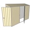 Build-a-Shed 0.8 x 3 x 2m Hinged Door Tunnel Shed With Single Hinged Side Door - Cream