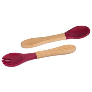 Tiny Dining Bamboo Baby Weaning Fork & Spoon Set