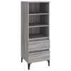 vidaXL Highboard Grey Storage Cabinet Sideboard Buffet