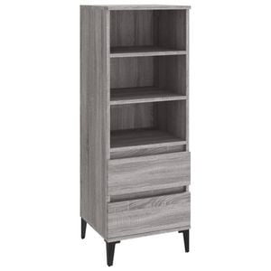 vidaXL Highboard Grey Storage Cabinet Sideboard Buffet