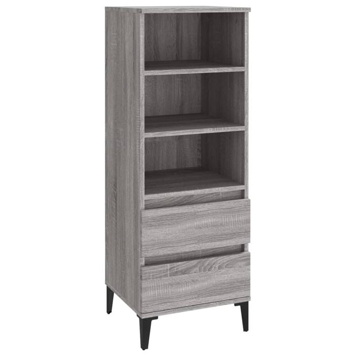 vidaXL Highboard Grey Storage Cabinet Sideboard Buffet