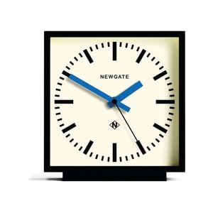 Newgate Amp Mantel Clock Black With Blue Hands