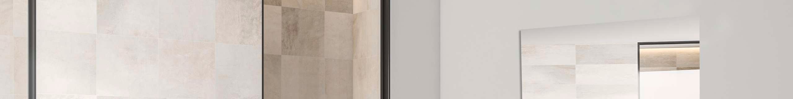 Bathroom with white bath tub, two wash basins with black taps, mirror and white walls.
