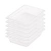 SOGA 1/2 GN Polycarbonate Food Pan 65mm Clear 6 Pack