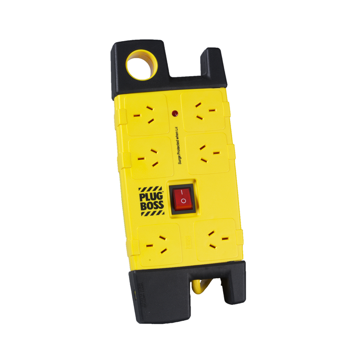 HPM 6 Outlet Plugboss Surge Protected Powerboard