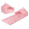 Keezi Kids 2-in-1 Sofa Bed Toddler Fold Out Couch Removable Washable Cover Pink