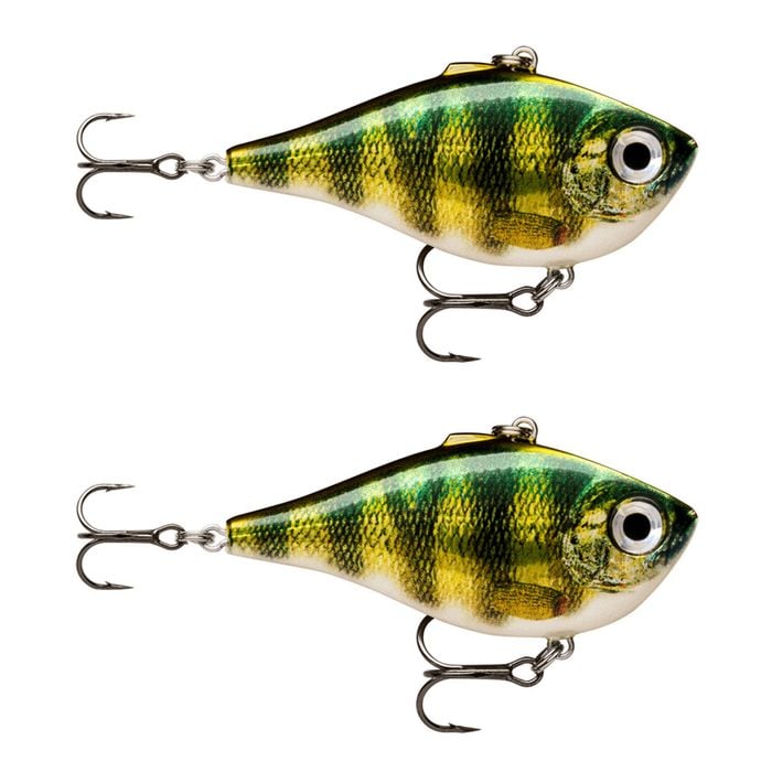 2x Rapala 5cm Rippin' Rap Lipless Sinking Vibe Fishing Lures - Live Perch